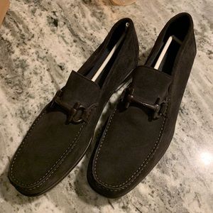 Brown suede men’s Ferragamo shoes